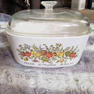 Vintage CorningWare “Spice of Life” 5 Qt Casserole Dish (A-5-B) with lid